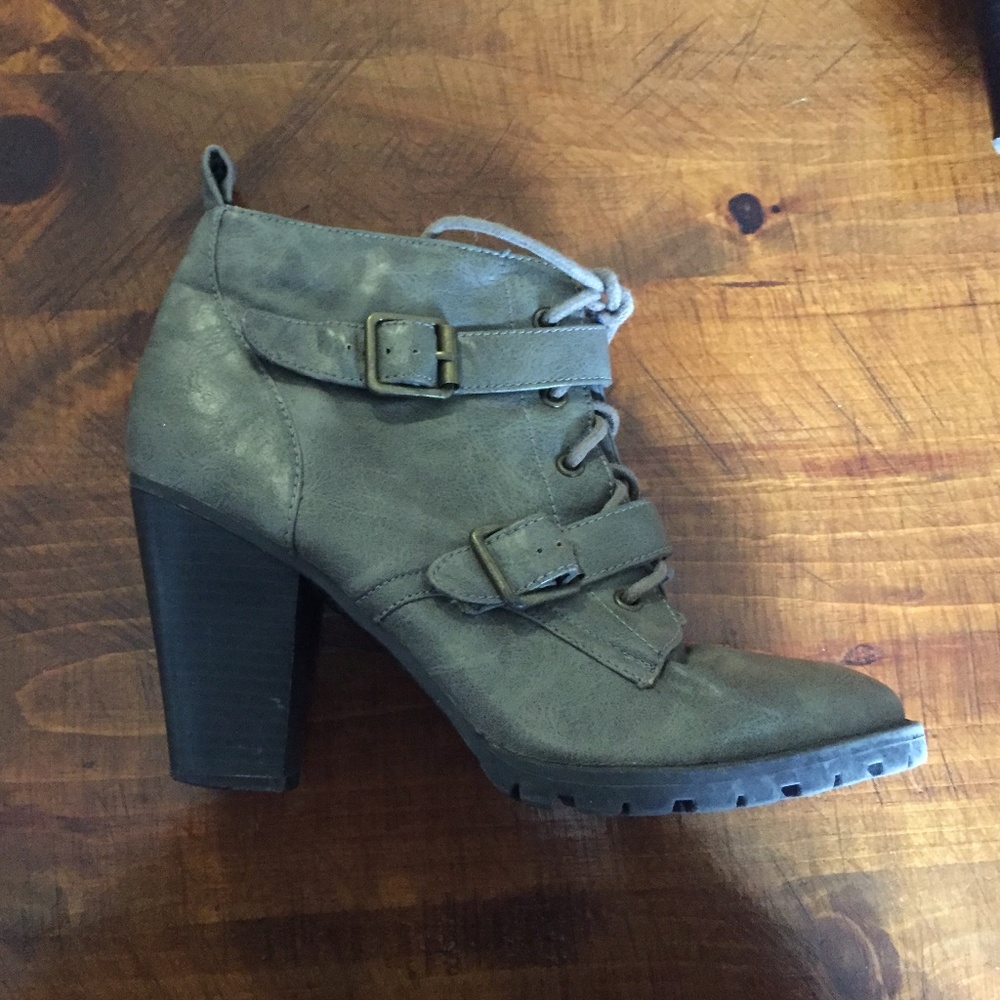 Madden Girl Olive Green High Heel Ankle Boots